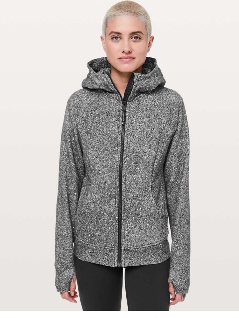 Lululemon Scuba Hoodie Light Cotton Fleece
Luminesce Splatter White Black Size 4
